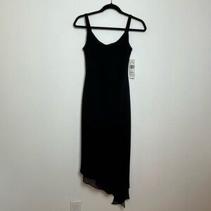 Elegant Black Asymmetrical Dress
